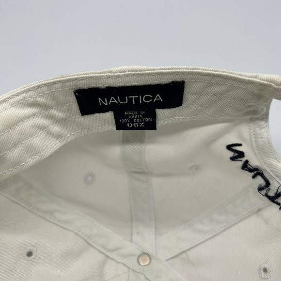 Nautica Logo Hat Strapback Cap White Men - Picture 7 of 7